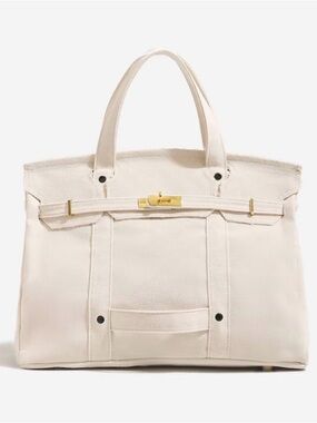 Boatkin Classic Canvas Bag with Gold Hardware